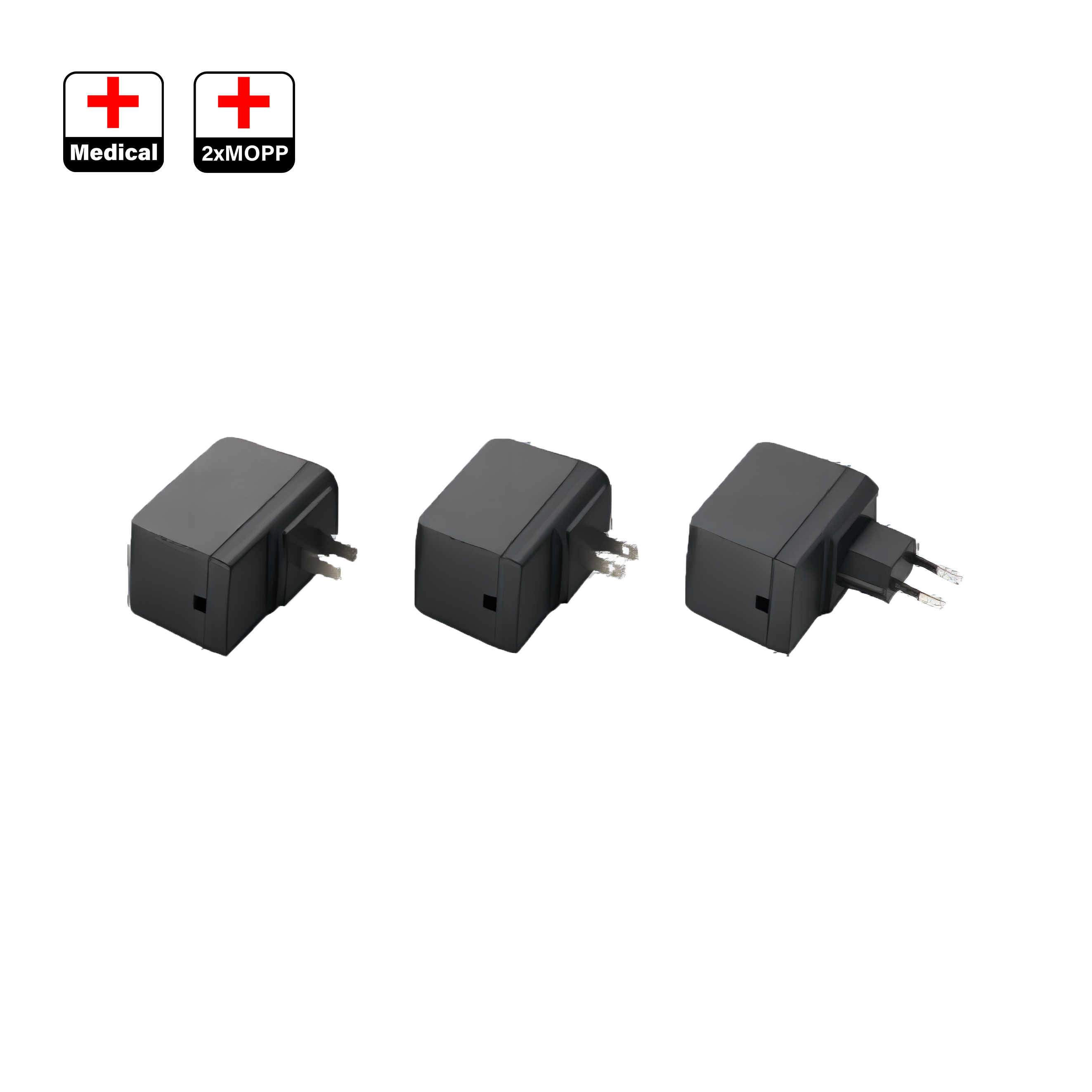 24W スリムウォールマウント医療用 AC-DC 電源 